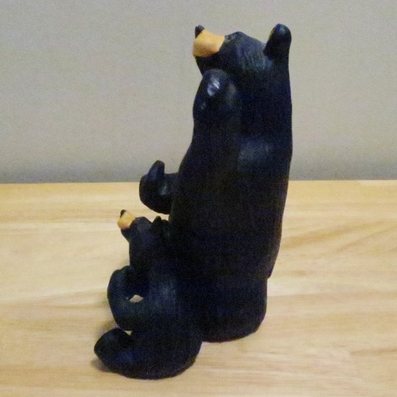 Bearfoots Bears Jeff Fleming Bic & Cubbie Card Pen Holder Resin Figurine Big Sky - Picture 5 of 14